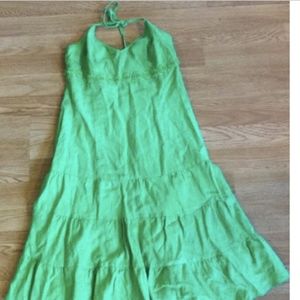 J Crew Linen Halter Dress Sz 0